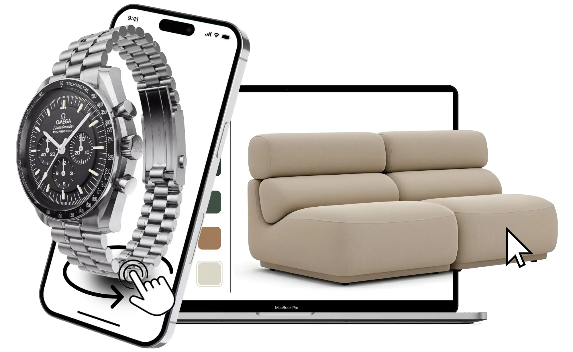 3D-configured armchair in a contemporary interior